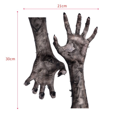 Halloween 3D Ghost Hand Wall Sticker Self-Adhesive Removable Wallpaper Horror Atmosphere Decoration Halloween Home Decor