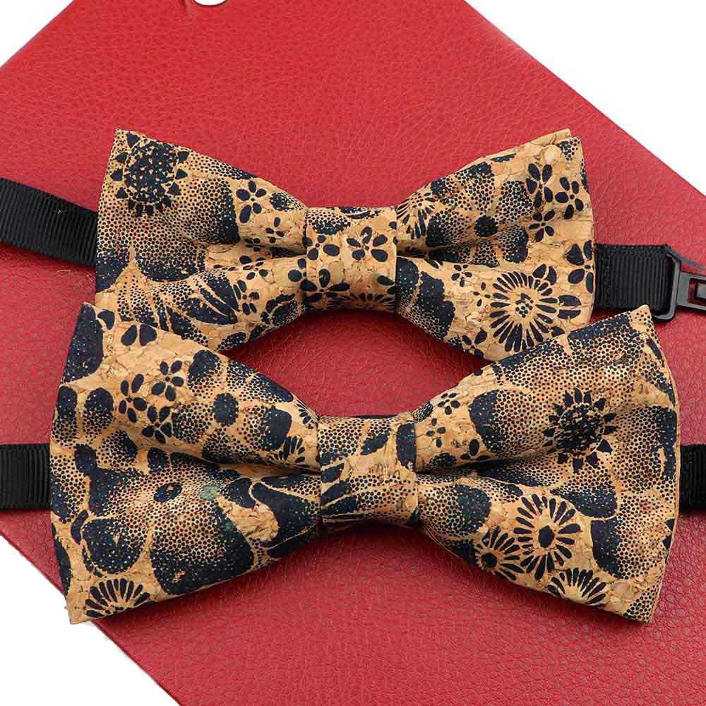 Fashion New Cork Wood Parent-Kid Bowtie Sets Fancy Adjustable Butterfly Handmade Bow Tie Wedding Party Neckwear Family Accessory