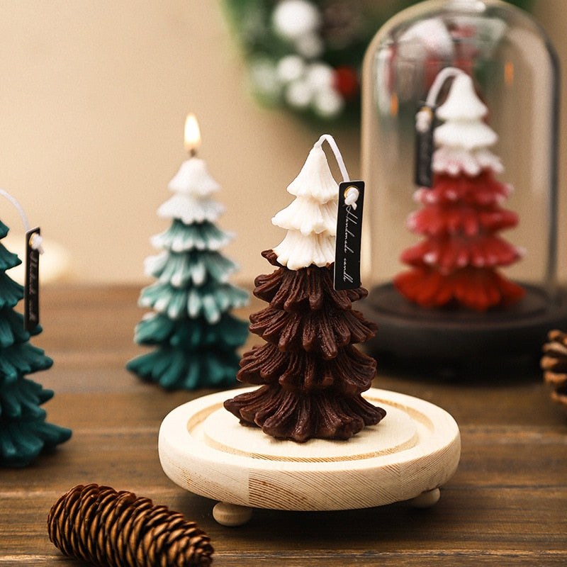 Christmas Tree Fragrance Candle Handmade Christmas Atmosphere Fragrance Kid's Scene Decoration Window Ornaments