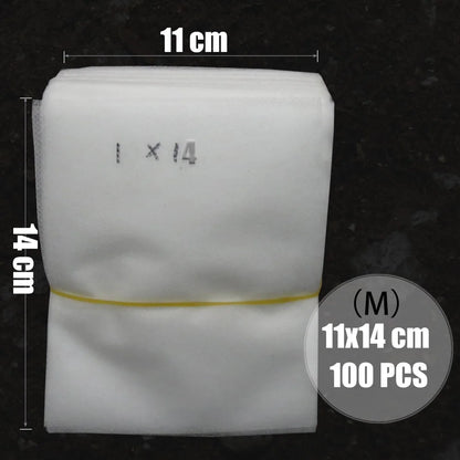 MUCIAKIE 100PCS Flat Fabric Nursery Grow Bags Biodegradable Growing Bags Eco-Friendly Ventilate Plant Root Protection Bags