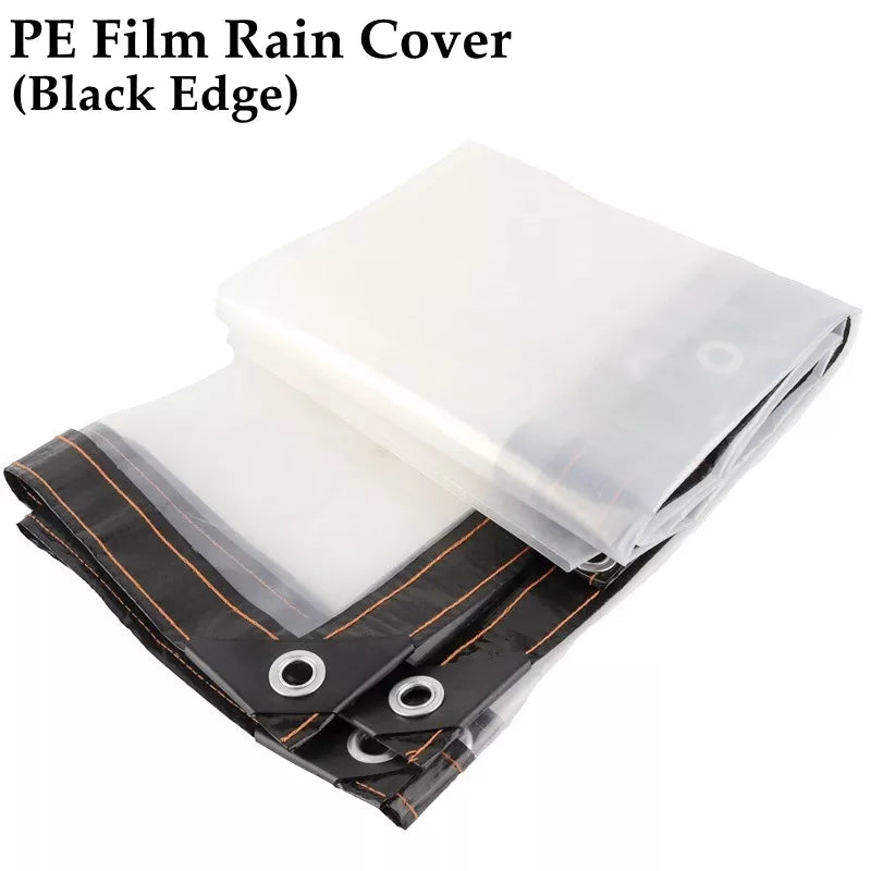 0.1mm Transparent PE Tarpaulin Film Rainproof Tarp Garden Succulent Plants Cover Shelter Home Garden Furniture Rain Cover
