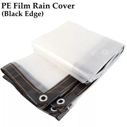 0.1mm Transparent PE Tarpaulin Film Rainproof Tarp Garden Succulent Plants Cover Shelter Home Garden Furniture Rain Cover