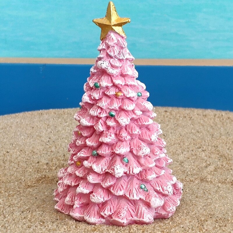 Handmade Miniature Christmas Tree Resin Figurines Crafts Ornament for Kids Christmas