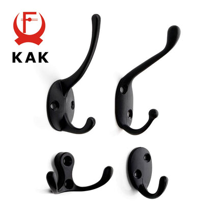 KAK 5pcs/Lot Zinc Alloy Bronze Clothes Hangers Wall Hooks Coat Bag Hat Hanging Hooks Bathroom Kitchen Anitque Racks With Screws