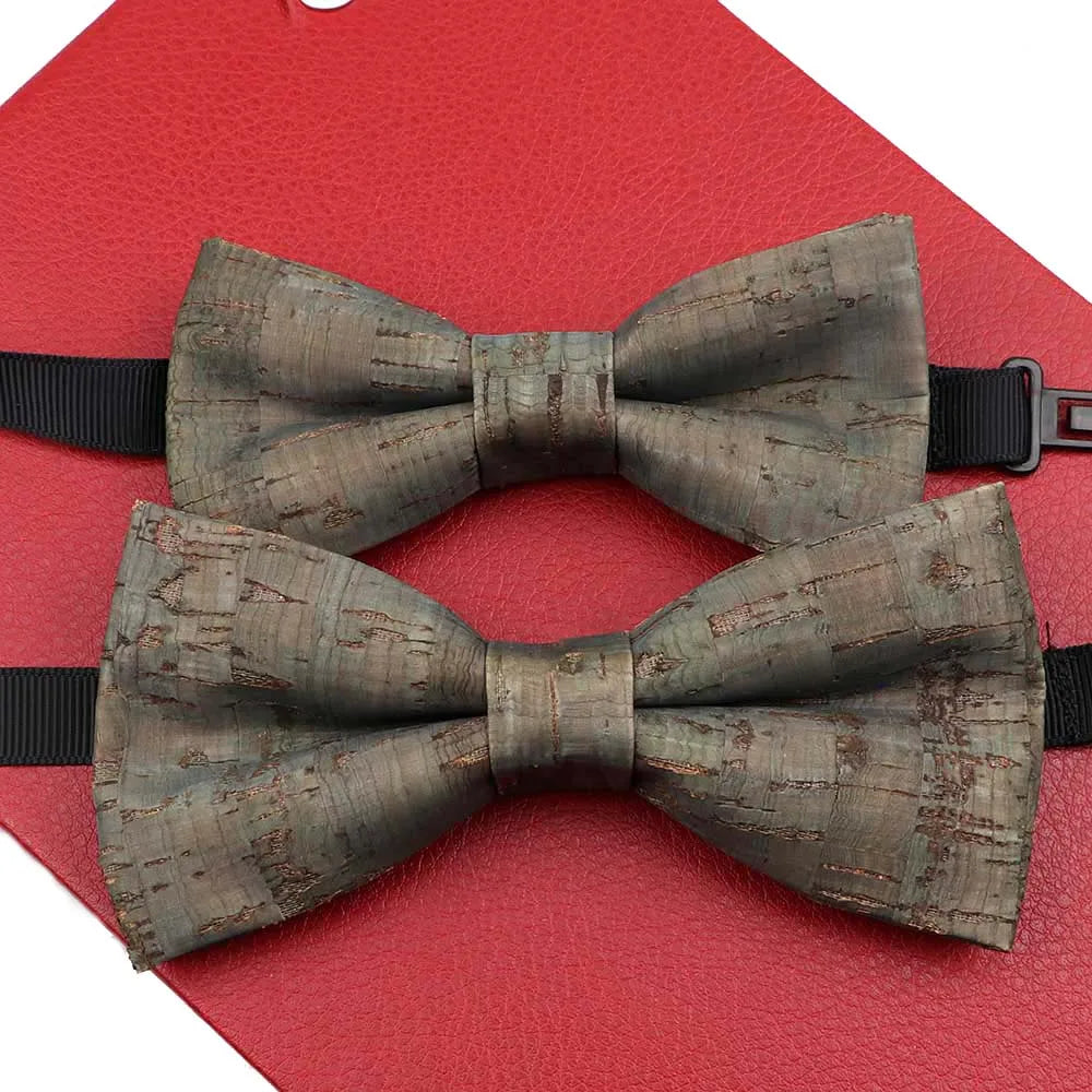 Fashion New Cork Wood Parent-Kid Bowtie Sets Fancy Adjustable Butterfly Handmade Bow Tie Wedding Party Neckwear Family Accessory