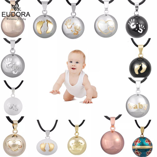 Eudora Harmony Ball Pendant Necklace Pregnancy Chime Ball Mexcian Bola Pendants Wishing Balls Fine Jewelry for Women