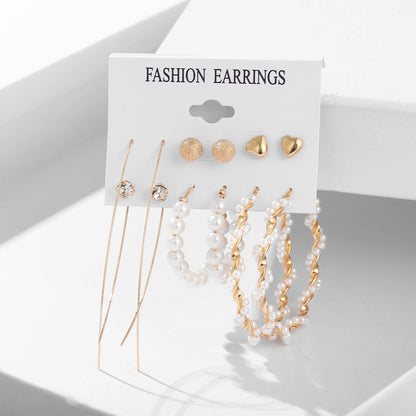 17KM Vintage Tassel Acrylic Earrings for Women Bohemian Earrings Set Big Dangle Drop Earring 2020 Brincos Female Jewelry