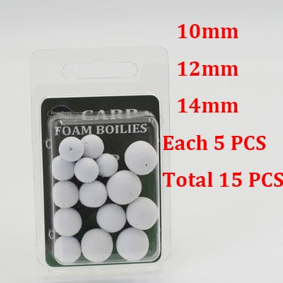 12/15pcs Carp Fishing Accessories Foam Boilies for Zig Rig Hair Chod Ronnie Rig Pop UP Boilies for Carp Fishing Tackle Equipment