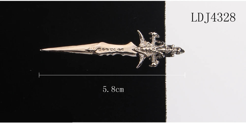 Tie Clip for Men Classic Meter Tie Pin Copper Tie Bar Quality Enamel Tie Collar Pin Crystal Business Corbata