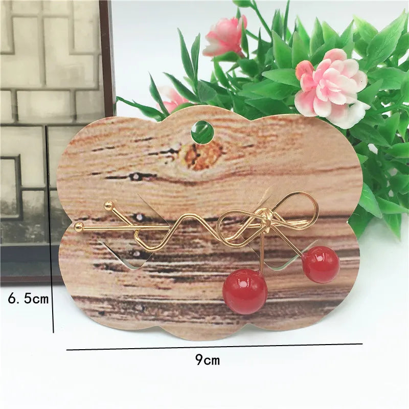 100pcs Multi-Style Hair Clip Cards Hair Accessories Jewelry Display Card Fashion Hair Clip Packaging Vintage Classic Card