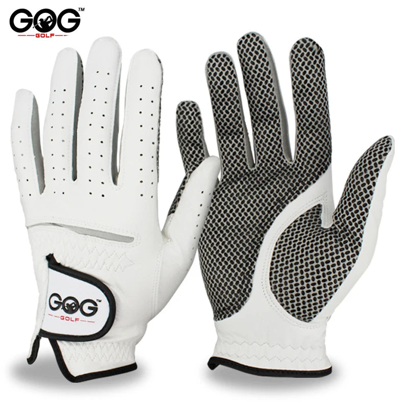 Leather Golf Gloves Men's Left Right Hand Soft Breathable Pure Sheepskin Golf Gloves Golf Accessories