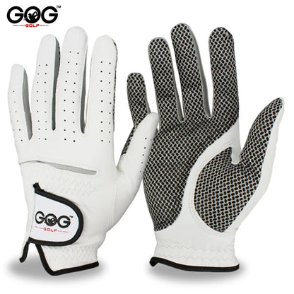 Leather Golf Gloves Men's Left Right Hand Soft Breathable Pure Sheepskin Golf Gloves Golf Accessories