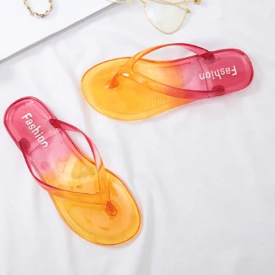 LCIZRONG Cartoon 13 Styles Women Jelly Flip Flops 36-41 Size Beach Flat Slippers Fashion Fruit Transparent Animal Creative Shoes