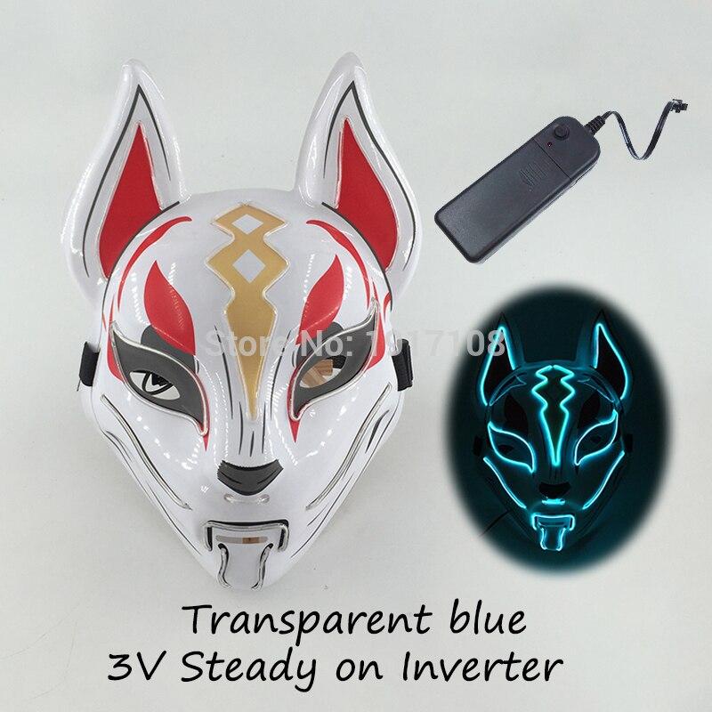 Fashion Halloween Party Mask Light Up Neon LED Mask for Halloween Carnival Party Glowing Anime Mask for Cosplay Decoration
