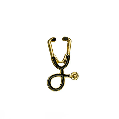 High Quality 2 Style Brooches Doctor Nurse Stethoscope Brooch Medical Jewelry Enamel Pin Denim Jackets Collar Badge Pins Button