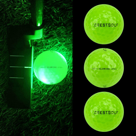 CRESTGOLF 4 Pcs/Pack Led Golf Balls With 4 Lights for Night Training High Hardness Material for Golf Practice Balls