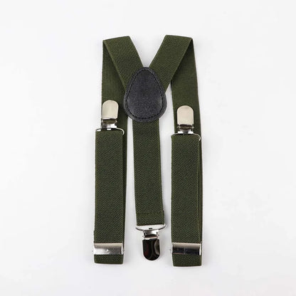 Solid Color Children Belt Baby Boys Suspenders Polyester Y-Back Braces Adjustable Elastic Kids