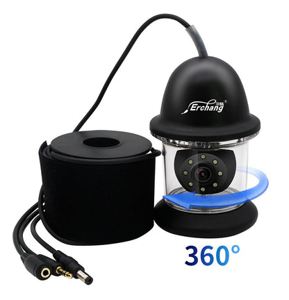 Erchang Underwater Fishing Camera DVR 7 Inch Winter Fishing Camera 1000TVL 24pcs Light Recording Infrared Camera for Ice Fishing