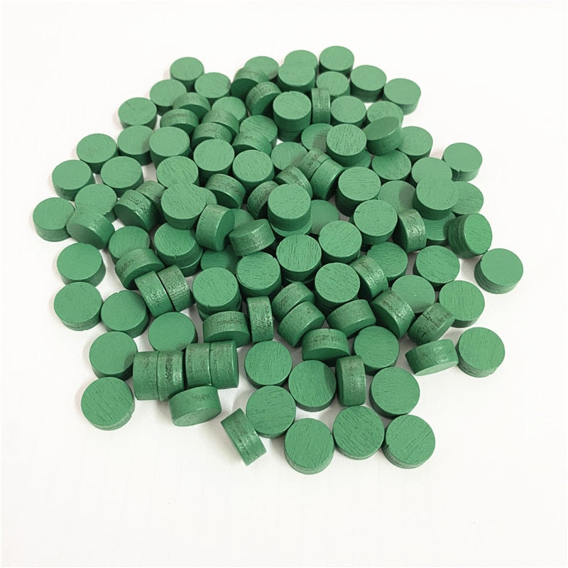 100Pcs Diameter 10*5MM Pawn Wooden Game Pieces Colorful Pawn/Chess for Board Game/Educational Games Accessories