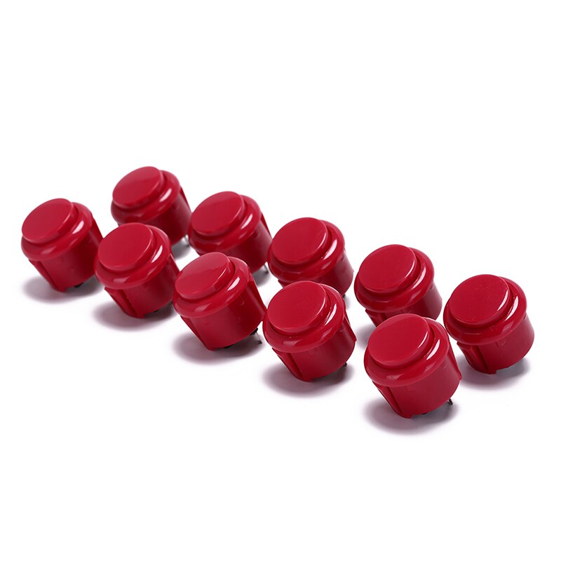 10pcs 24mm Factory Price Arcade Button Round Push Button Built-In Small Micro Switch for DIY Arcade Controller Ja Mame