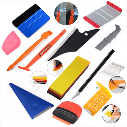 EHDIS Car Tint Tool Kits PPF Vinyl Wrap Squeegee Rubber Water Remover Window Cleaning Scraper Auto Film Stickers Cutter Knife