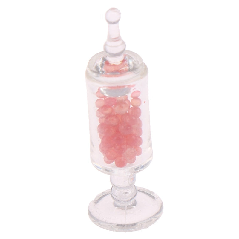 1/2/4/5pcs 1:12 Dollhouse Miniature Food Snacks Glass Jars Candy Bar Food Jar Kitchen Decoration Dolls Accessories Children Toys