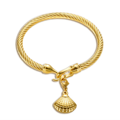 MSX Gold Plating Stainless Steel Bangles Bracelets Vintage Love Roman Numerals Wristband Bracelets Bangles for Men Women