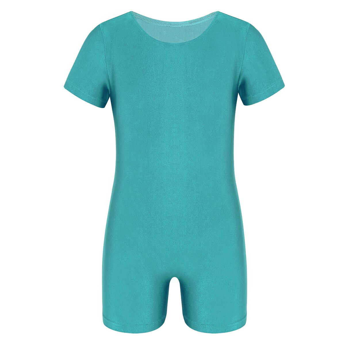 Children Dance Wear Short Sleeves Solid Color Stretchy Ballet Gymnastics
