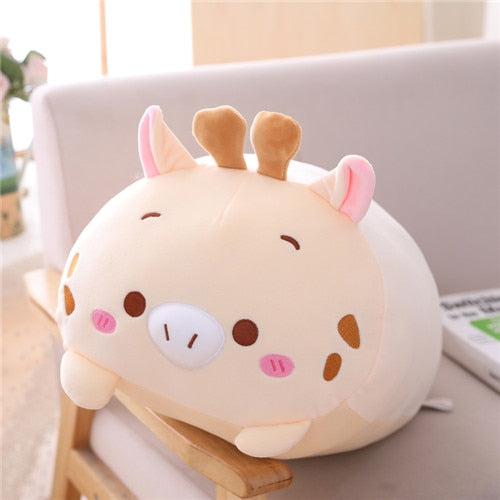 9 Styles Animal Sweet Dinosaur Pig Cat Bear Plush Toy Soft Cartoon Panda Hamster Elephant Deer Stuffed Doll Baby Pillow