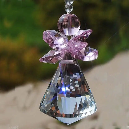 1PCS 30mm 40mm Hanging Chakra Crystal Handmade Angel Crystal Ball Suncatcher Pendant Window Ornament