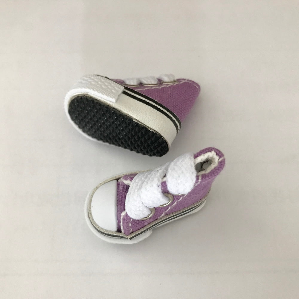 1 Pair 3.5cm Doll Shoes for Blyth Licca Jb Doll Mini Shoes for Russian Doll Sneakers Shoes for 1/12 BJD Doll Doll Accessories