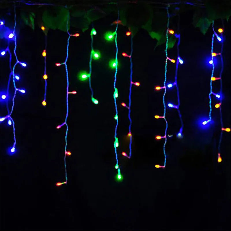 Christmas Decorations for Home Outdoor LED Curtain Icicle String Light Street Ga