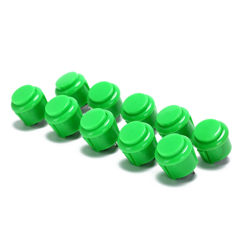 10pcs 24mm Factory Price Arcade Button Round Push Button Built-In Small Micro Switch for DIY Arcade Controller Ja Mame