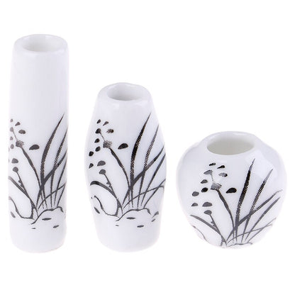 1/2/3/5/7/9pcs/Set Dollhouse Mini Ceramic Porcelain Vase Accessories Doll House Miniatures 1:12 Accessories Decorative Miniature