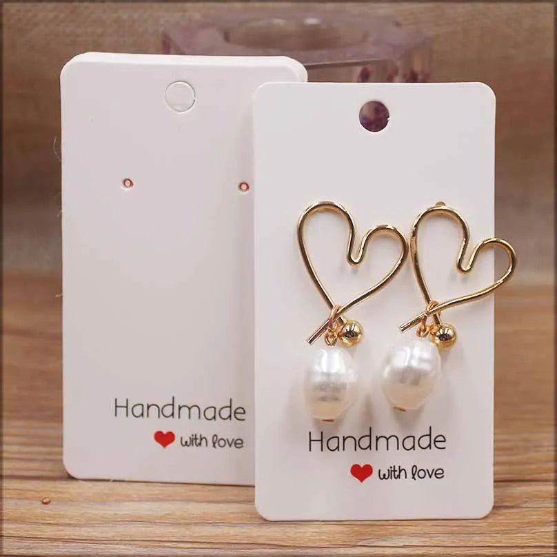 Mulit Size DIY Handmade  Jewelry Earring Packing Card Cute Stud/Drop Earring Display Card 100pcs Per Lot