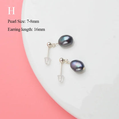 ASHIQI Natural Freshwater Pearl Earrings Real 925 Sterling Silver Long Korean Earrings for Women Big Baroque Pearl Jewelry