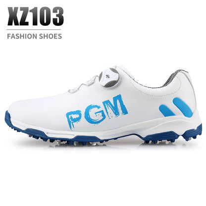PGM Golf Shoes Men's Shoes Sports Waterproof Anti Slip for Golfer New Patented Rotate Buckle Shoelace Multi Colors Soft Shoe