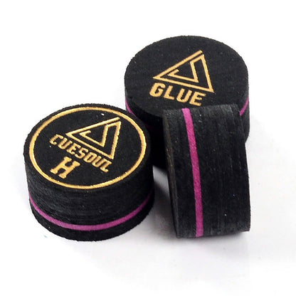 CUESOUL CSPCT020 6pcs/Set 14mm 8 Layer Pigskin Pool Cue Tips for 13mm Pool Cue -- Hard
