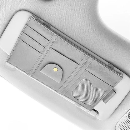 Car Styling Sun Visor Organizer Multifunctional Visor Storage Bag Sunglasses Holder Card Ticket Organizer Pouch Car Accessories