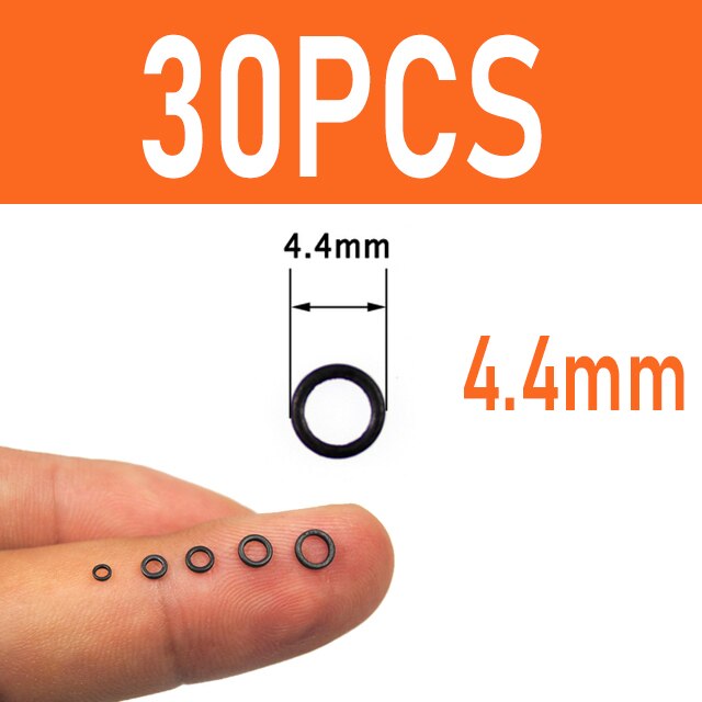 [ 30PCS] Flat Round Matt Black O Ring Carp Fishing Rig Terminal End Tackle Accessory 2mm 2.5mm 3.1mm Tippet Rig Ring