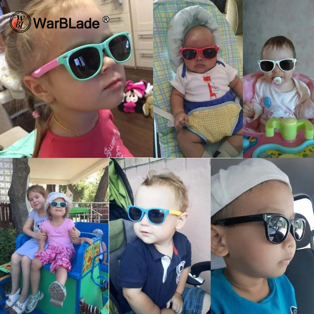 New Kids Polarized Sunglasses Children Boys Girl Sun Glasses Silicone Safety Glasses UV400 Eyewear Baby Shades Oculos With Boxes