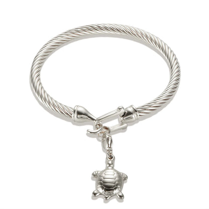 MSX Gold Plating Stainless Steel Bangles Bracelets Vintage Love Roman Numerals Wristband Bracelets Bangles for Men Women