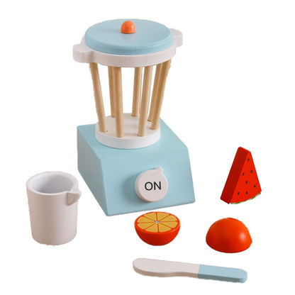 Wooden Kitchen Pretend Play Toy Simulation Wooden Coffee Machine Toaster Machine Food Mixer Baby Early Learning Educational Toys