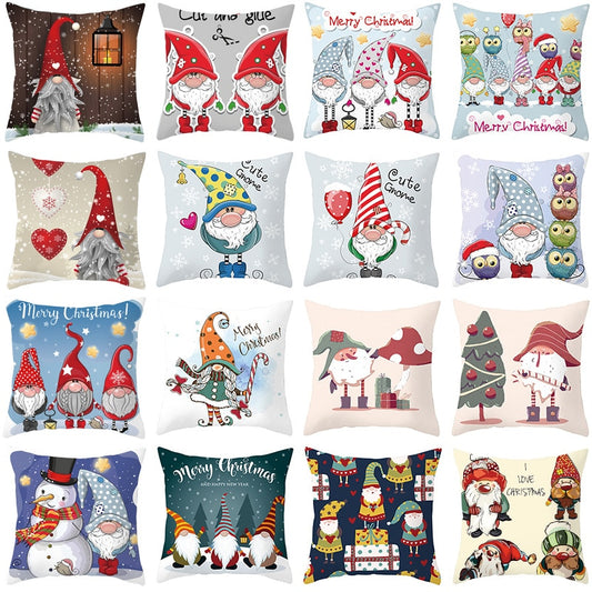 Christmas Cushion Cover Merry Christmas Decoration for Home Christmas Ornament Pillow Case Xmas Navidad New Year