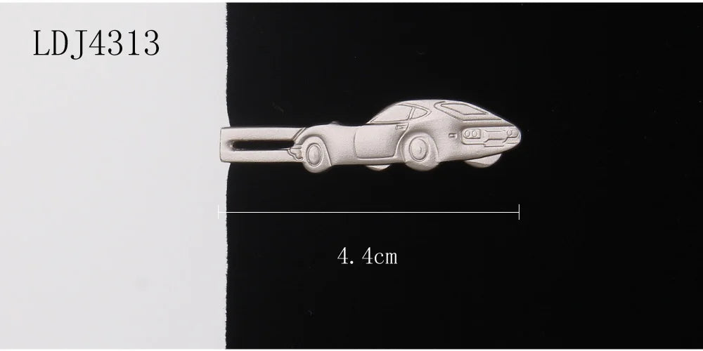 Tie Clip for Men Classic Meter Tie Pin Copper Tie Bar Quality Enamel Tie Collar Pin Crystal Business Corbata