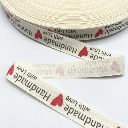 New 5yards 15mm Christmas Printed Polyester Cotton Ribbon DIY Wedding Christmas Party