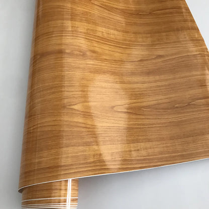 High Glossy Wood Grain Car Interior DIY Vinyl Sticker Decal Wrap Film Size 10/20/30/40/50cmx152cm