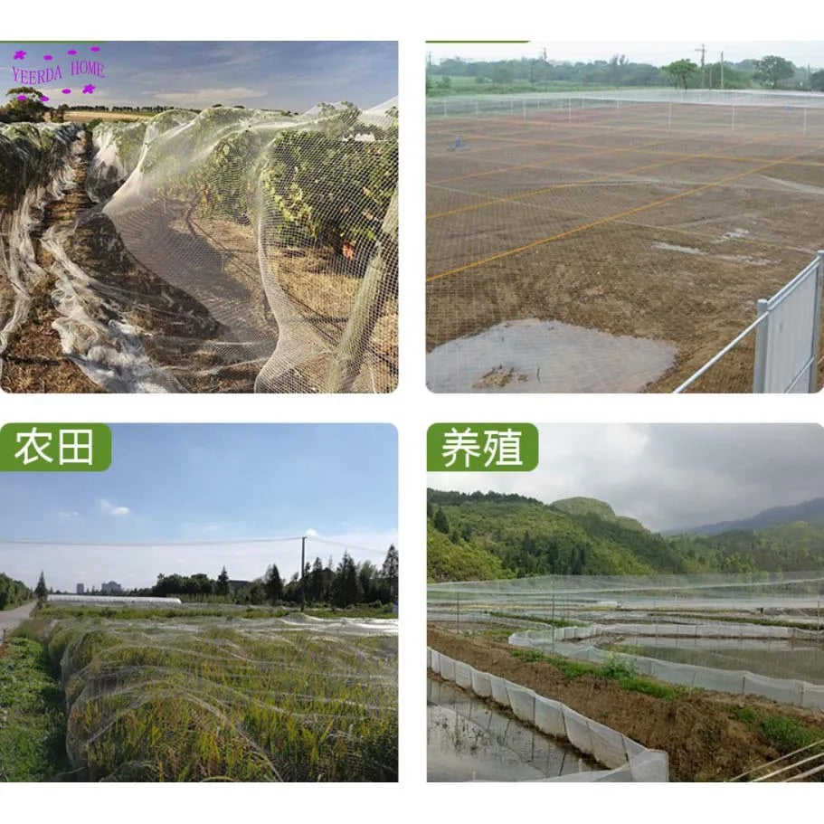 500g Grid Farm Garden Transparent Nylon Anti-Bird Net Balcony Fruit Tree Safety Protect Pond Crops Plant Cover Mesh
