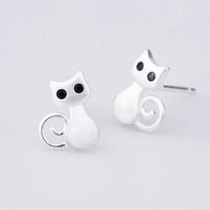 Newest 925 Sterling Silver Needle Women's Jewelry Cute Chic Stud Earrings for School Girls Kids Lady Birthday S925 Stamp