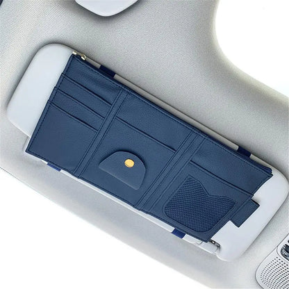 Car Styling Sun Visor Organizer Multifunctional Visor Storage Bag Sunglasses Holder Card Ticket Organizer Pouch Car Accessories